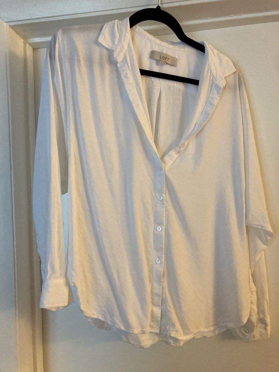 White linen blouse